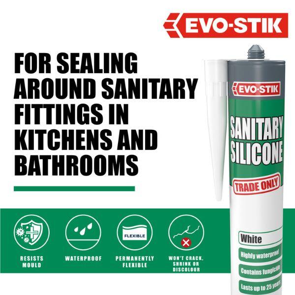EVO-STIK Sanitary Silicone 3